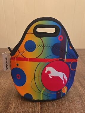 Tek Trek Neoprene Lunch Tote, Horse, Rain Jumper Pattern